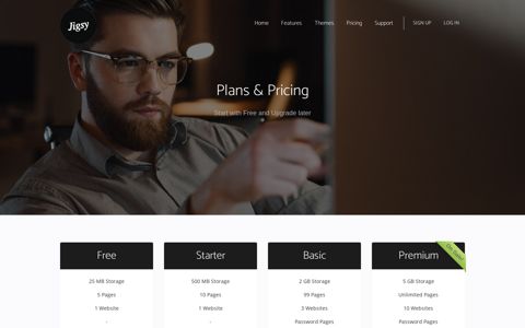 Plans & Pricing - The Easy Website Builder, it's free! Jigsy.com