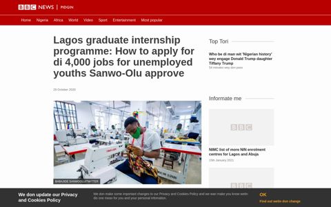 Lagos graduate internship programme: How to apply for di ...