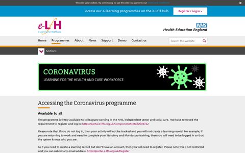 Coronavirus - e-Learning for Healthcare