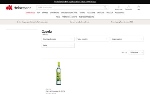 Gazela Online Shop | Heinemann Shop