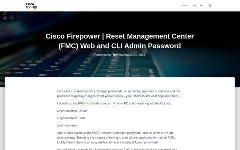 Reset Management Center (FMC) Web and CLI Admin ...