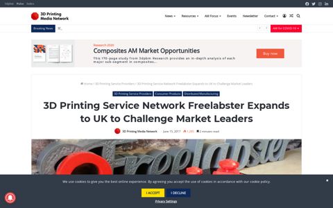 3D Printing Service Network Freelabster Expands to UK to ...