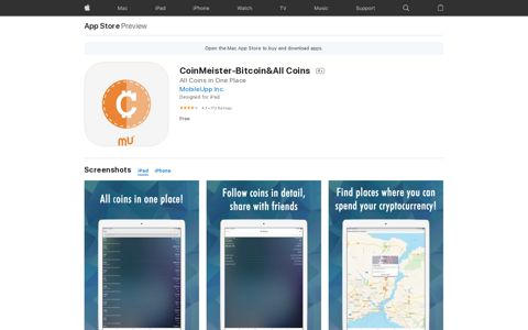 ‎CoinMeister-Bitcoin&All Coins on the App Store