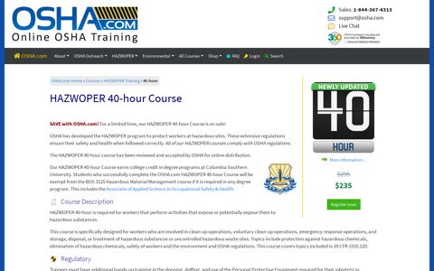 HAZWOPER 40 Hour Online OSHA Training Course - OSHA ...