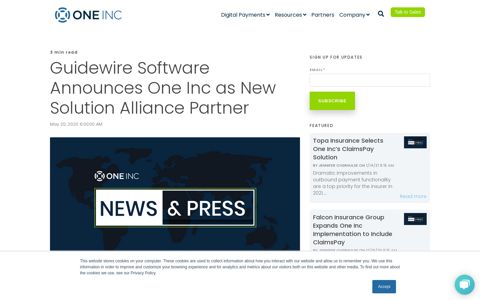 Guidewire Software Announces One Inc as New Solution ...