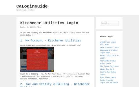 Kitchener Utilities Login - CaLoginGuide