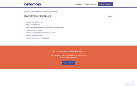 Channel Partner Dashboard – Instamojo