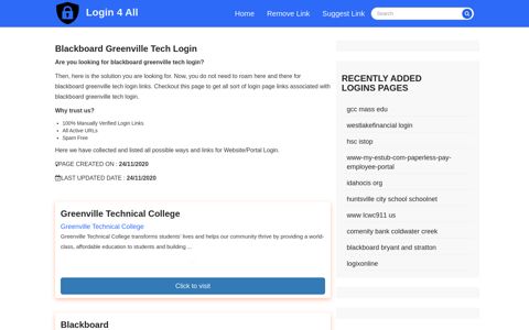 blackboard greenville tech login - Official Login Page [100% Verified]