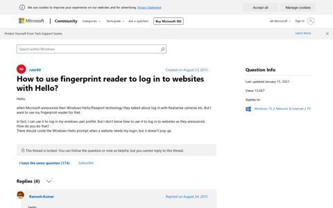 How to use fingerprint reader to log in to websites with Hello ...