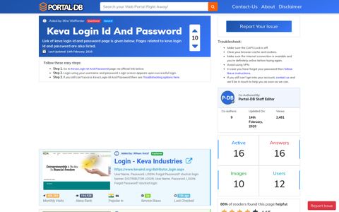 Keva Login Id And Password - Portal-DB.live