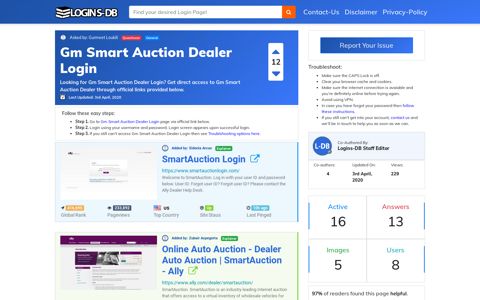 Gm Smart Auction Dealer Login - Logins-DB