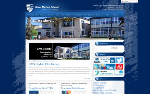 Great Marlow School Website | Opportunities are Created ...