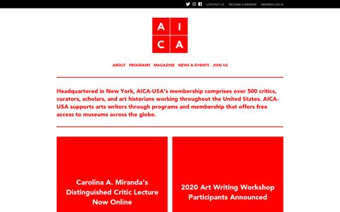 Home | AICA-USA | International Association of Art Critics ...