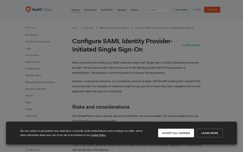 Configure SAML Identity Provider-Initiated Single Sign-On