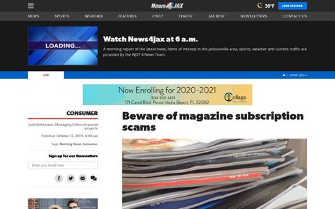 Beware of magazine subscription scams - News4Jax