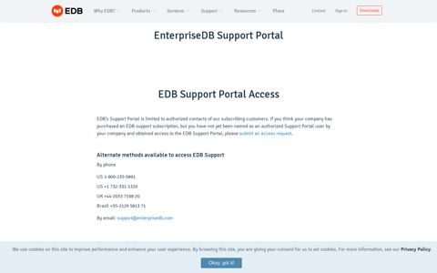 EnterpriseDB Support Portal | EDB - EDB Postgres