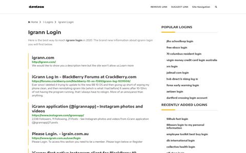 Igrann Login ❤️ One Click Access