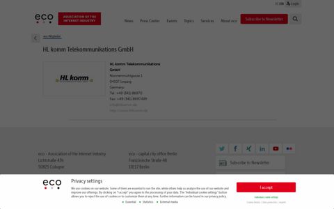 HL komm Telekommunikations GmbH - eco