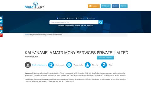 KALYANAMELA MATRIMONY SERVICES PRIVATE LIMITED ...