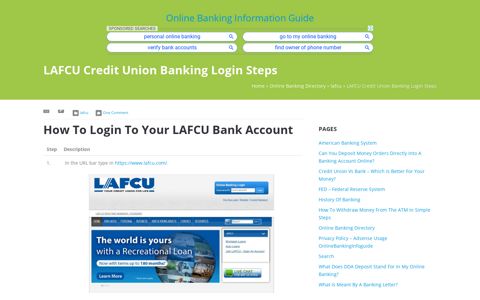 LAFCU Credit Union Banking Login Steps | Online Banking ...