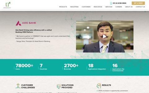 CRM for Banking | Banking CRM | CRM at Axis Bank - CRMNext