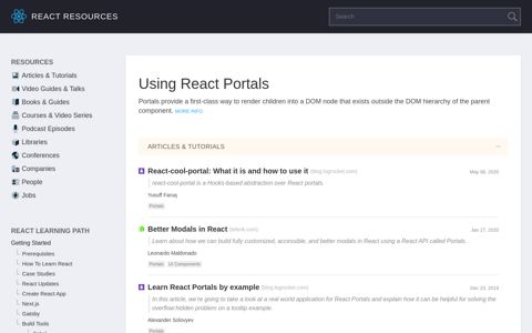 Using React Portals | React Resources