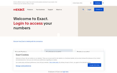 Exact. Login to access your numbers - Exact Software