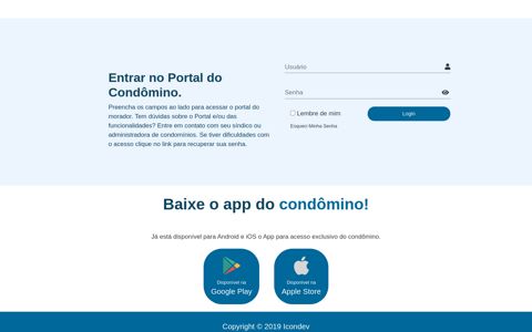 Portal do Morador - Icondev