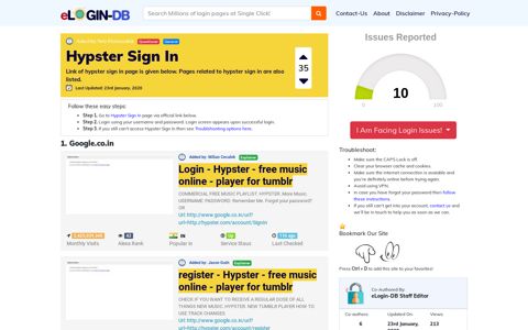 Hypster Sign In - login login login login 0 Views