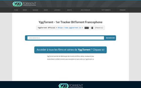 YggTorrent - Tracker BitTorrent Francophone - YggTorrent.com