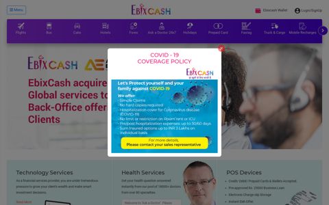 Ebixcash - Travel, Money Transfer, Utility Payments