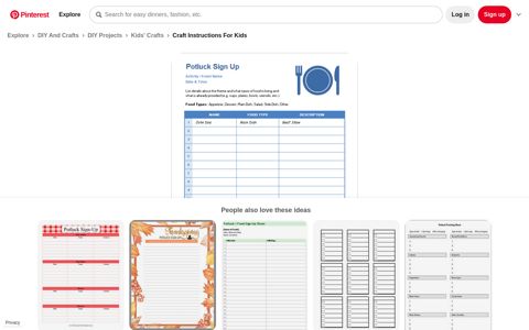 Free printable Potluck Sign Up Sheets for Excel or Google ...