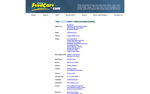 Browse MN, IA, WI Dealer Inventories | FindCars.com