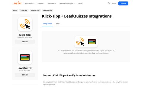 Connect your Klick-Tipp to LeadQuizzes integration in 2 ...