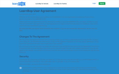 LearnBop User Agreement