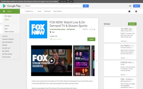 FOX NOW: Watch Live & On Demand TV & Stream Sports - Apps