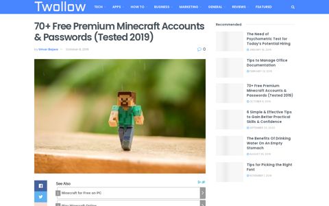 70+ Free Premium Minecraft Accounts & Passwords (Tested ...