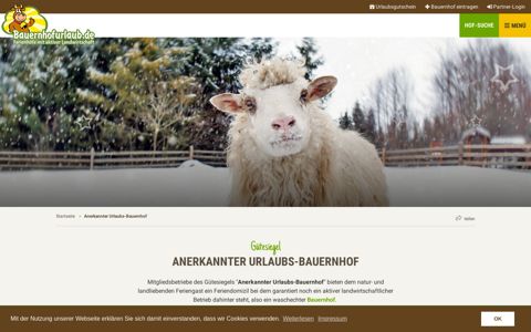 Anerkannter Urlaubs-Bauernhof - Bauernhofurlaub.de