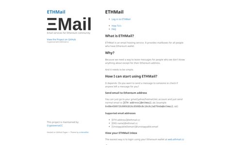 ETHMail | Email services for Ethereum community