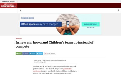 In new era, Inova and Children's team up instead of compete ...