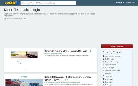Krone Telematics Login - Loginii.com