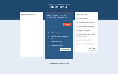 Log In to myCommNet - Connecticut Community Colleges ...