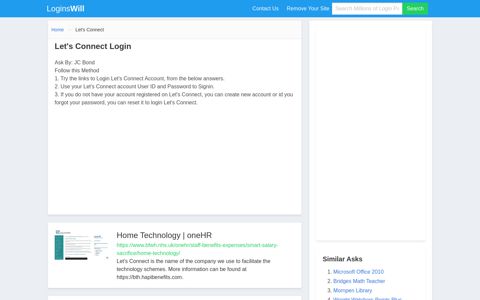 Let's Connect Login - LoginWill