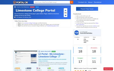 Limestone College Portal