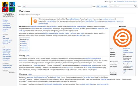 Exclaimer - Wikipedia