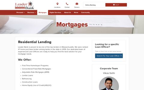 Mortgages - Leader Bank