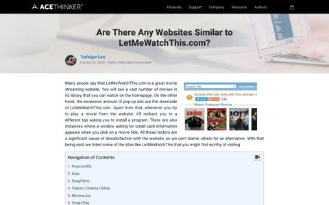 Top 9 Movie Streaming Sites Like LetMeWatchThis - AceThinker
