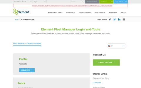Fleet Manager Login - Element Fleet