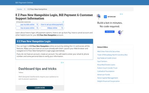 E Z Pass New Hampshire Login, Bill Payment & Customer ...