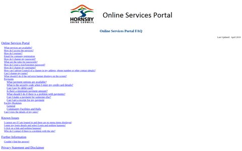 Councils Online Services FAQ